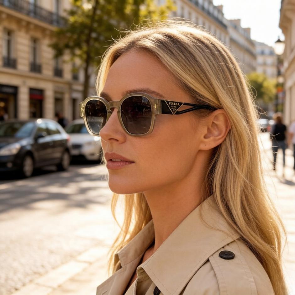 réplica,joyas,joyería,1:1,replica,fake,lujo,barato Nuevas gafas de sol de PRADA, estilo unisex (OAZ700)