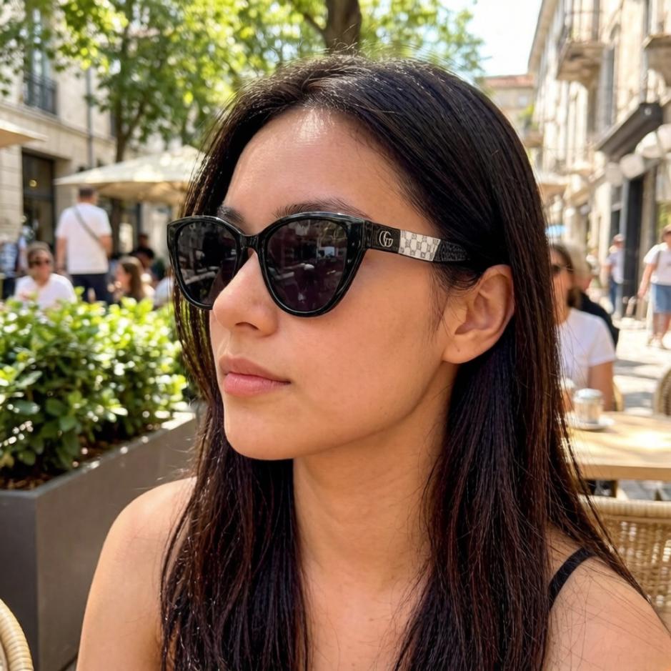réplica,joyas,joyería,1:1,replica,fake,lujo,barato Gafas de sol de alta definición para mujer de Gucci (T8H8R9)